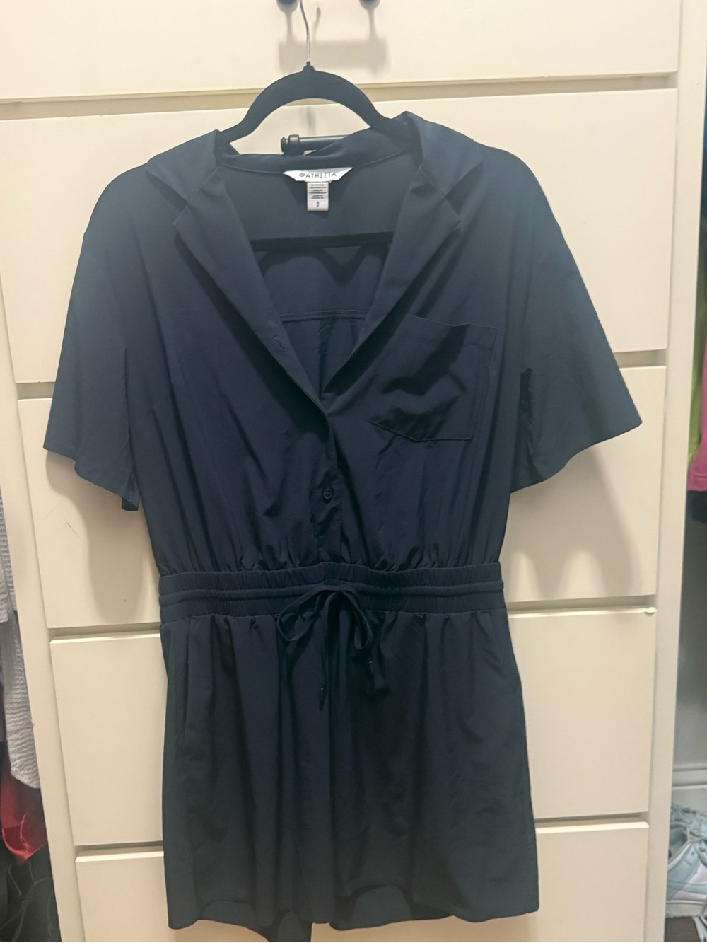 Athleta navy women’s romper size S/P